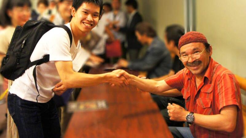 photo with leader of Huun-Huur-Tu, Kaigal-ool Khovalyg